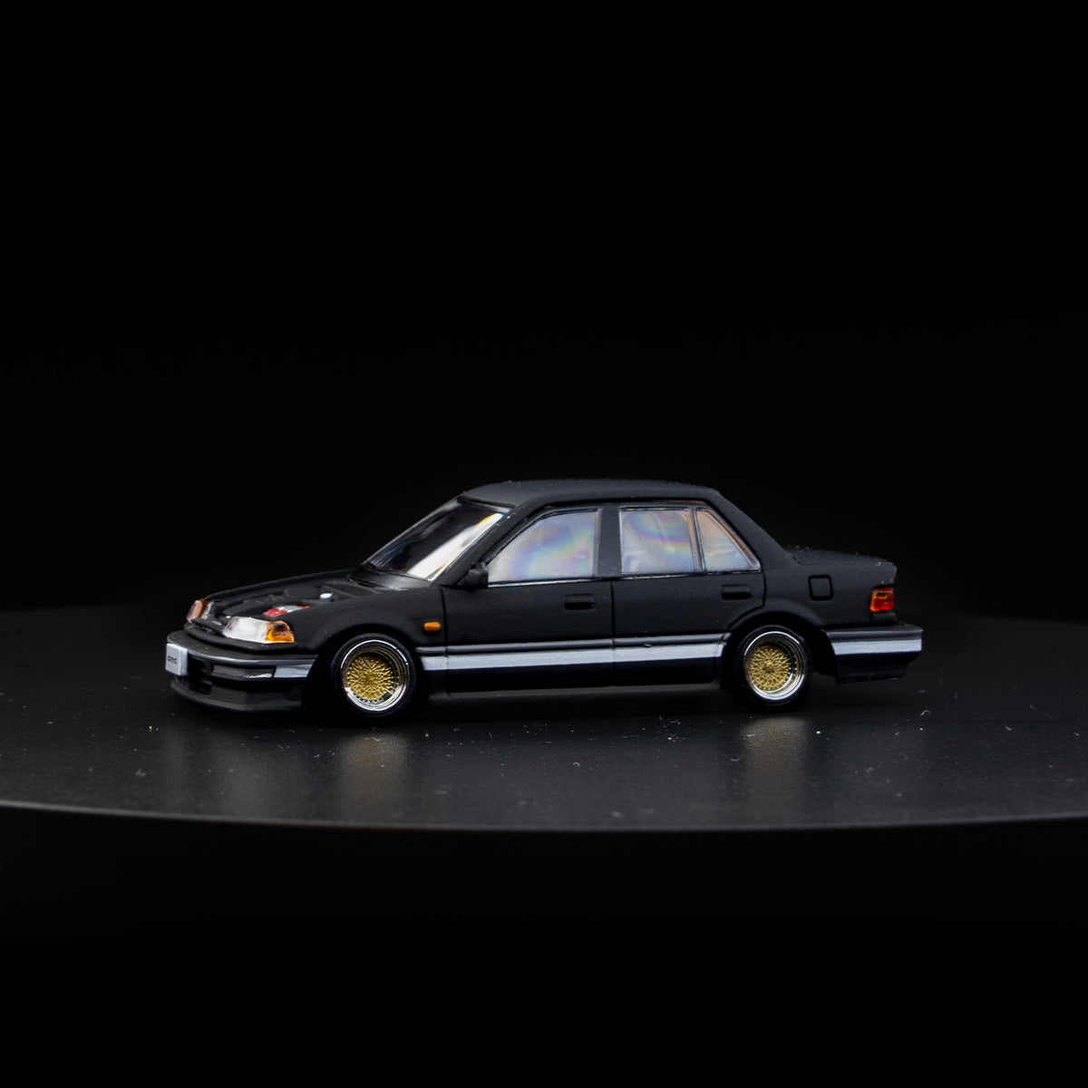 BM Creations x Diecast Social - Honda Civic EF2 1991 - Matte Black (RHD)