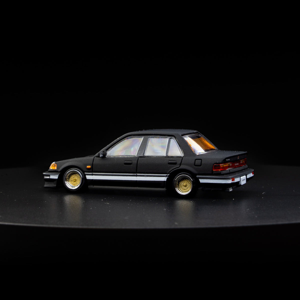 BM Creations x Diecast Social - Honda Civic EF2 1991 - Matte Black (RHD)