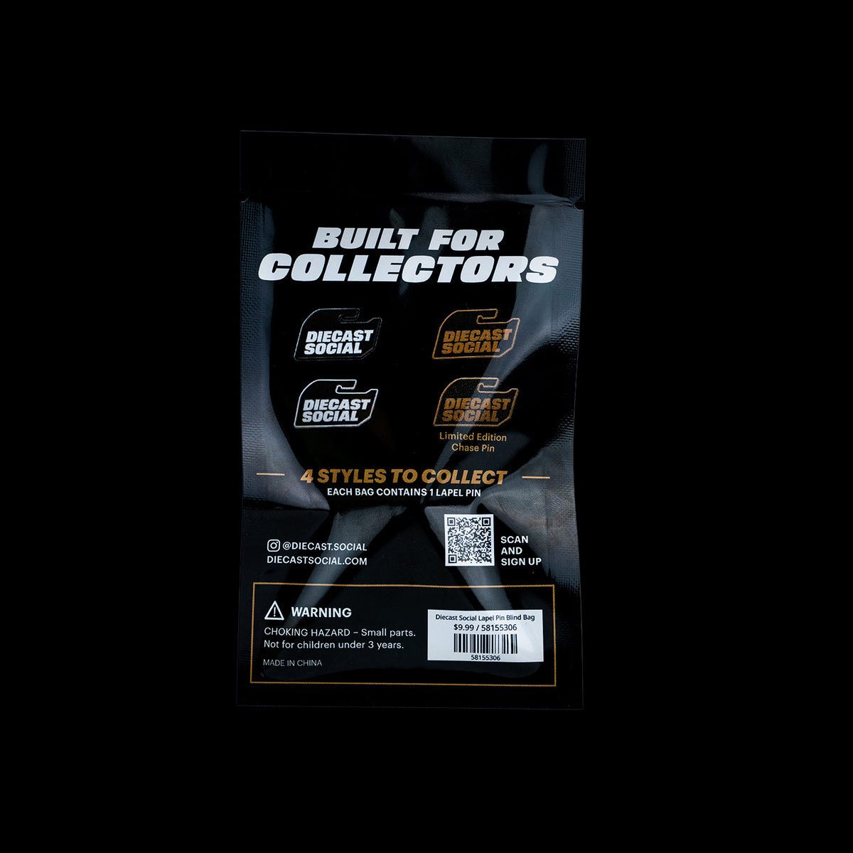 Diecast Social Lapel Pin Blind Bag