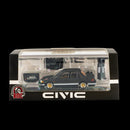 BM Creations x Diecast Social - Honda Civic EF2 1991 - Matte Black (RHD)
