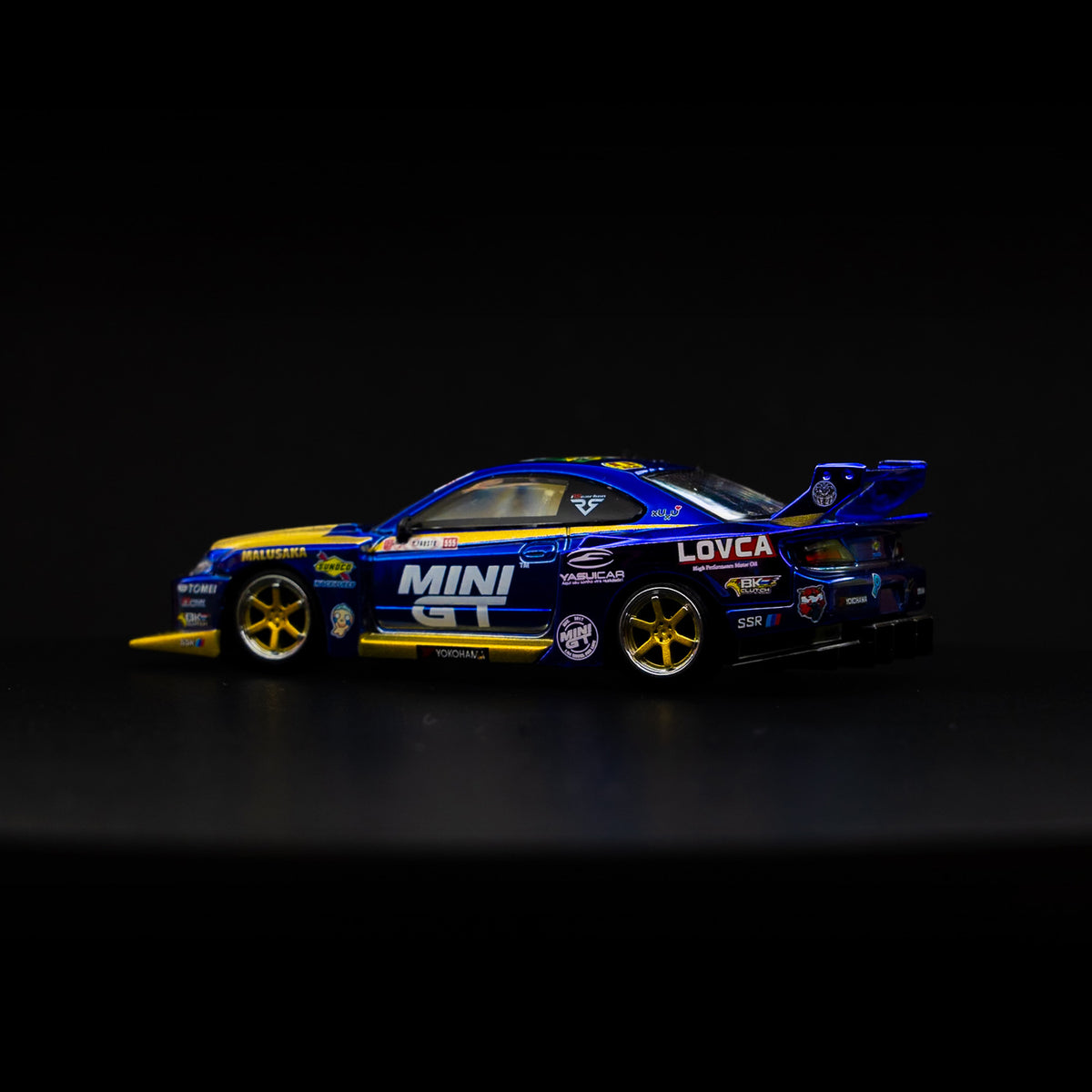 Nissan LB-Super Silhouette S15 SILVIA #555 Team MINI GT Liberty Walk 2025 Formula Drift – Chrome Blue