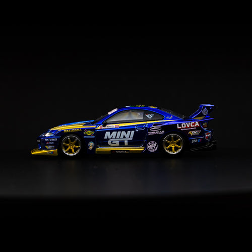 Nissan LB-Super Silhouette S15 SILVIA #555 Team MINI GT Liberty Walk 2025 Formula Drift – Chrome Blue